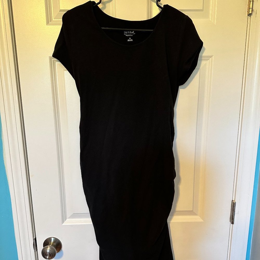 Ingrid & Isabel Maternity - T-Shirt Midi Dress, Black, Size M